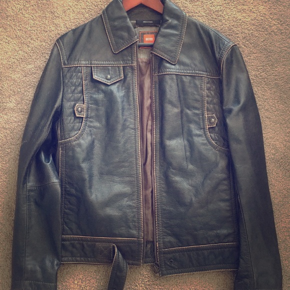 Hugo Boss Leather Jacket - Picture 1 of 6